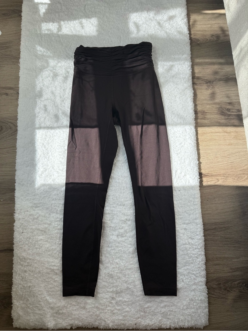 lululemon athletica Black High-Waist Ruched Leggings